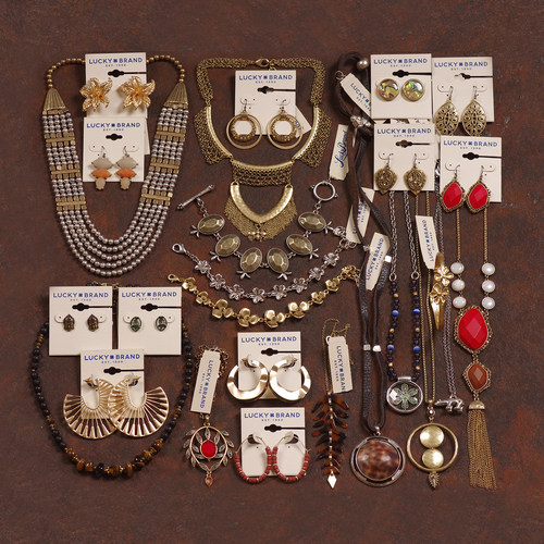 美拉德欧美LK女夸张叠戴项链耳环