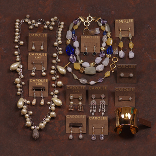 30这批老货等了三年卡洛里打版样品CAROLEE夸张项链耳钉中古着女