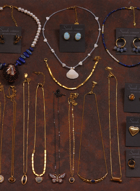 天然淡水珍珠虎眼石母贝壳女项链