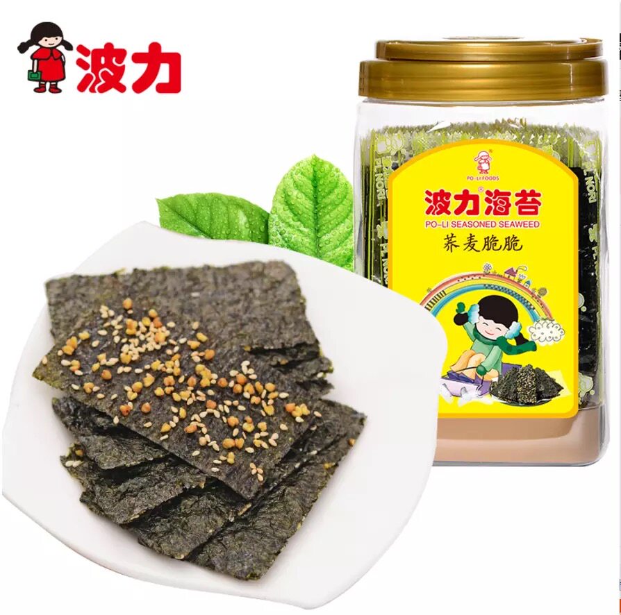波力海苔荞麦脆脆120g桶装儿童夹心海苔荞麦脆脆
