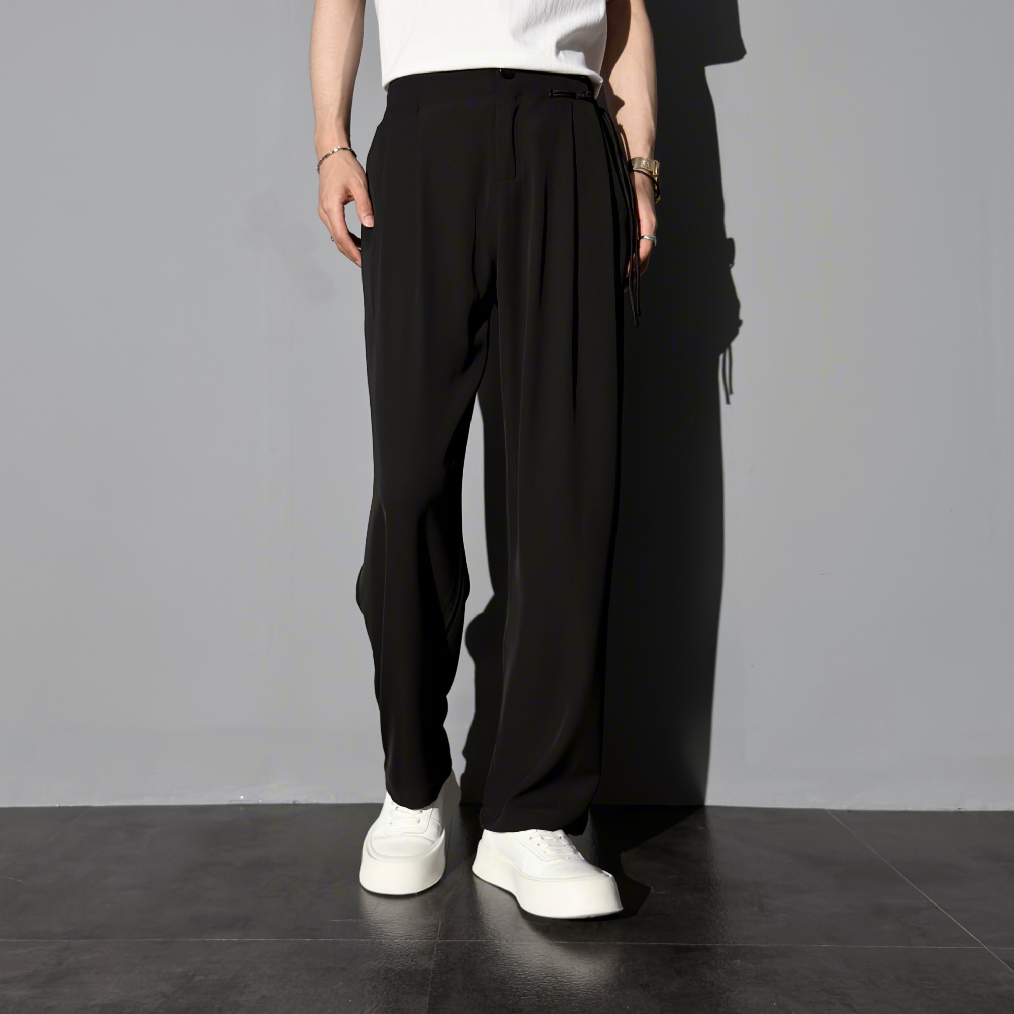 冰丝直筒宽松夏季长裤休闲西裤