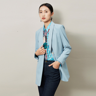 通勤单粒扣纯色西服外套上衣女3B36W1173 时尚 歌蒂诗秋季 专柜新款