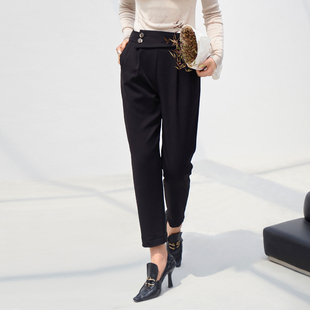 腰头9分裤 休闲百搭简约气质个性 8C33K9286 专柜新款 歌蒂诗秋季