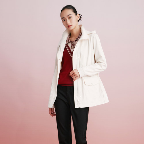 歌蒂诗修身显瘦中长款长袖风衣