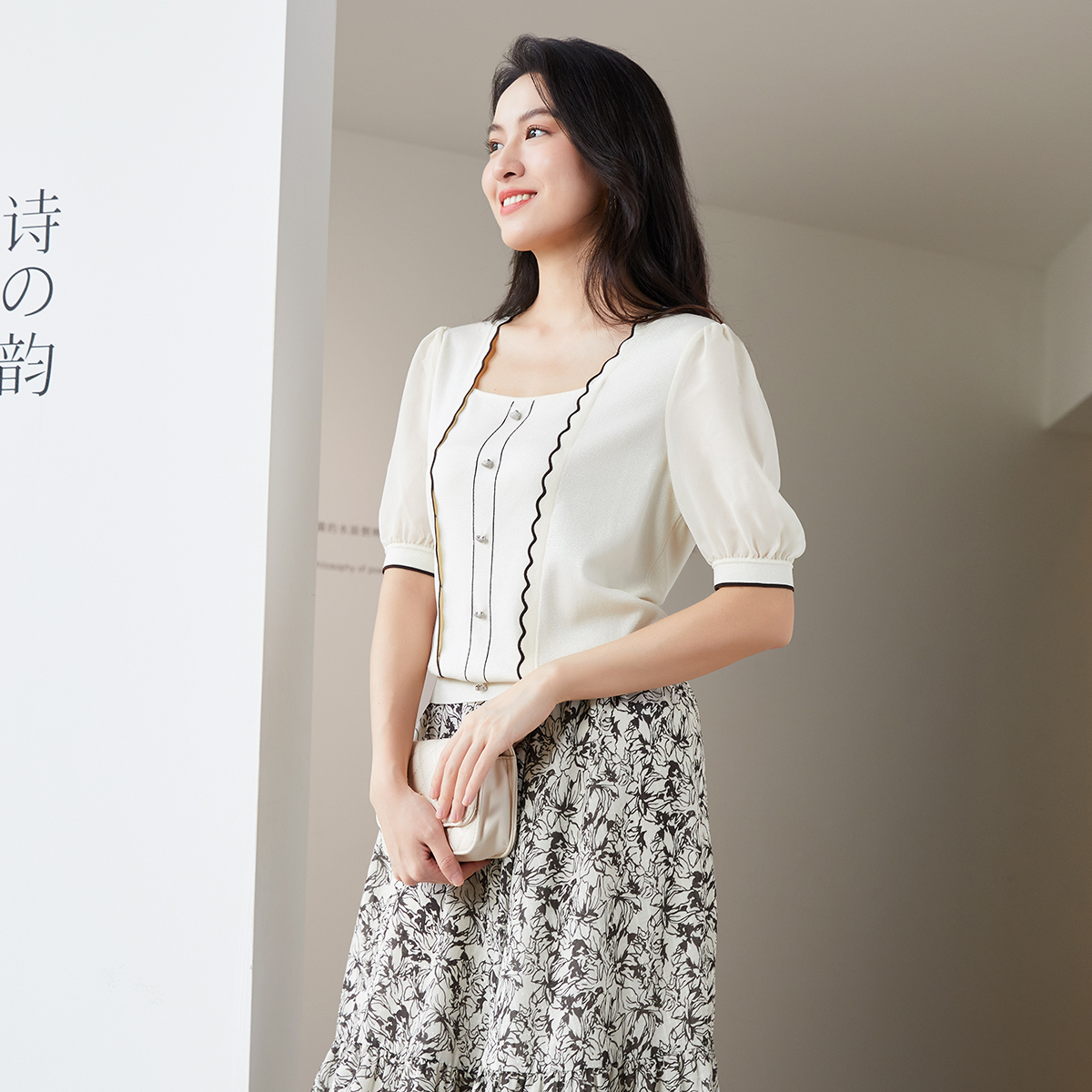 歌蒂诗夏季短毛织衫薄款透气舒适