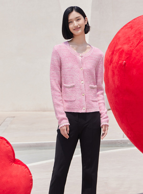 歌蒂诗春季专柜新款优雅气质名媛风短款小香风外套 8D33W2581