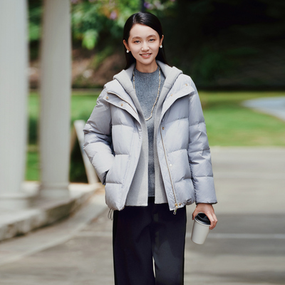 【鹅绒羽绒服】歌蒂诗冬专柜新款时尚假两件连帽羽绒服 8E42Y0570