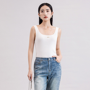8D22B5550 简约纯色收腰显瘦打底针织背心 歌蒂诗夏季 专柜新款