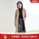 驼色气质长款 大衣女8C34D3590 歌蒂诗春季 专柜新款 绵羊毛 天丝