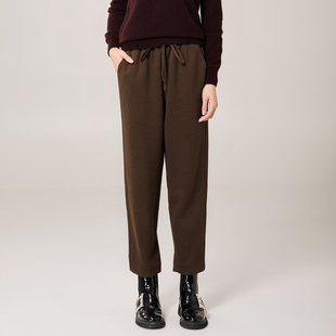 女 简约百搭休闲运动松紧腰长裤 8E43K9814 专柜新款 歌蒂诗冬季