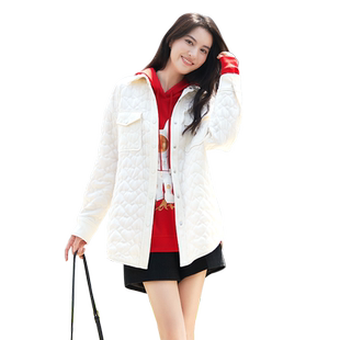 歌蒂诗春季专柜新款简约纯色时尚保暖气质棉衣外套 8D10M1871