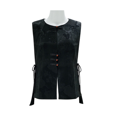 歌蒂诗春季专柜新款简约大气时尚新中式设计马甲女 8E31J2369