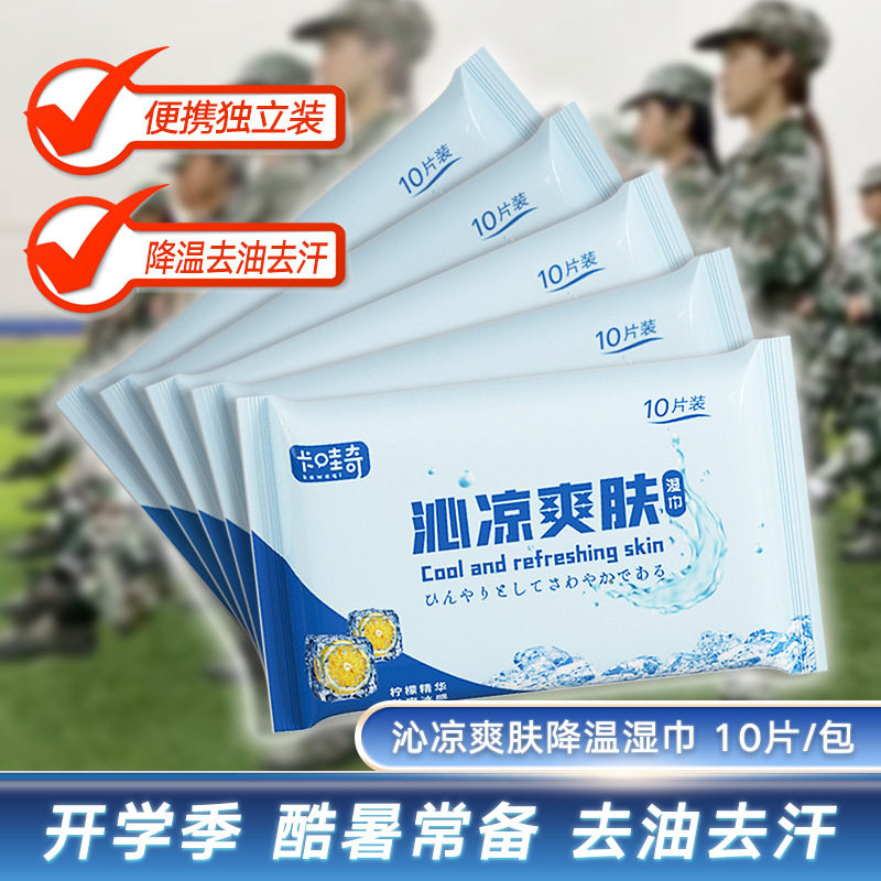 湿巾纸10片降温湿巾擦汗