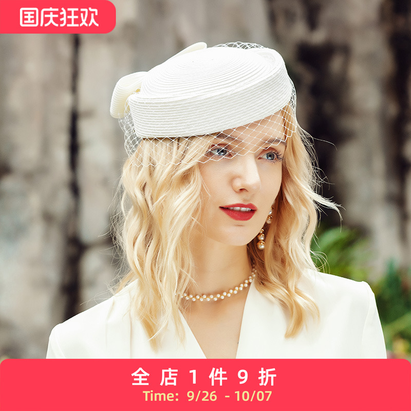 EE夏季优雅纱网帽休闲女