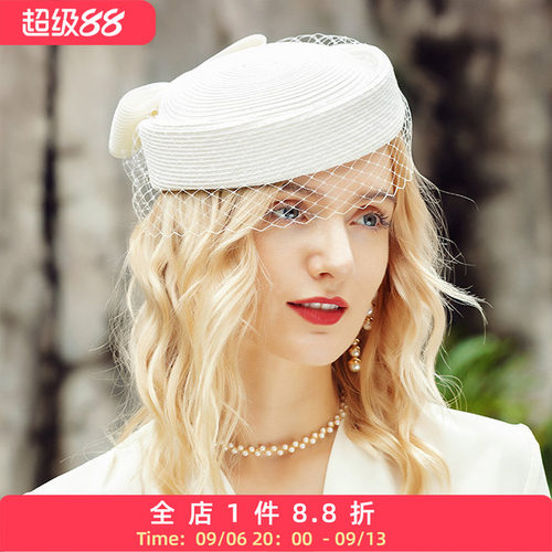 EE夏季优雅纱网帽休闲女