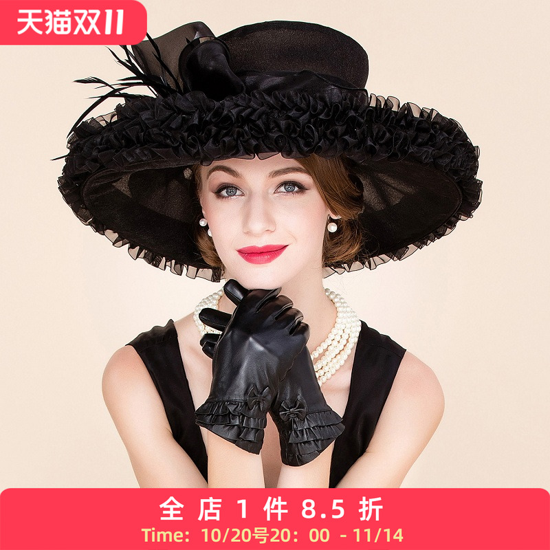 ee原创设计欧式百搭贵妇名媛大檐