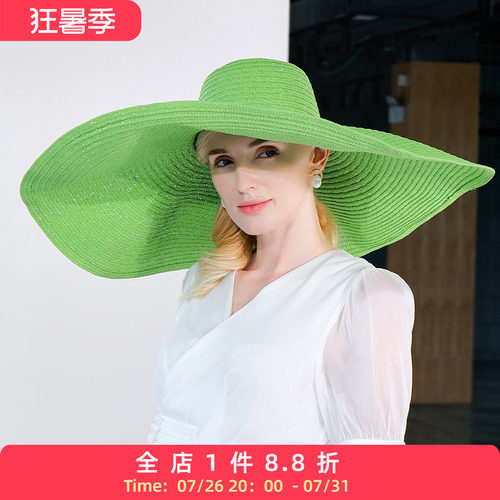 EE夏圆顶休闲大檐女遮阳帽