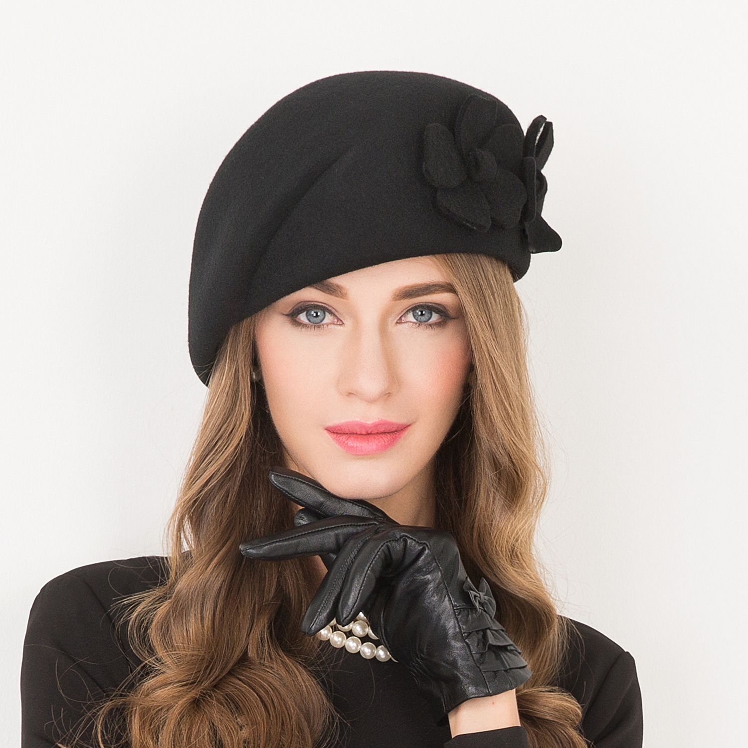 ee可爱优雅欧美青年休闲羊毛帽子