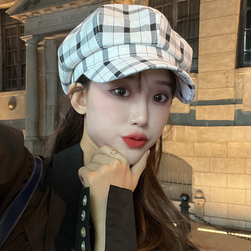 八角帽约会逛街甜美减龄女图片