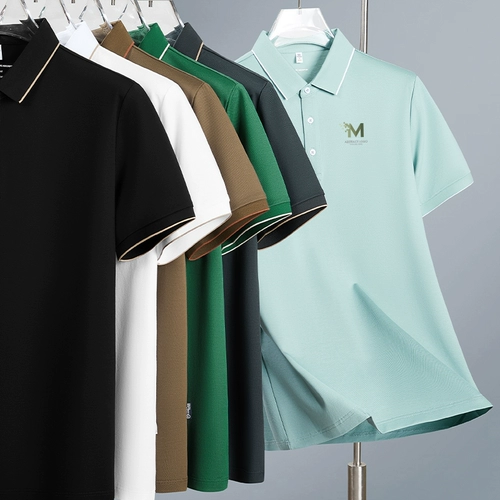 Хлопковая элитная футболка polo для работы, делается под заказ, с печатью вашего логотипа, короткий рукав