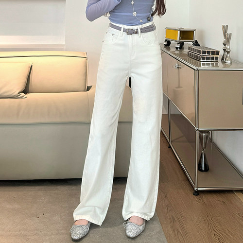 夏窄版宽松显瘦百搭女牛仔阔腿裤