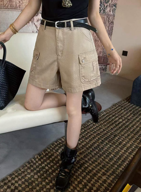 2026夏季新款jeans阿凡牛5733宽松显瘦四分A字工装女牛仔阔腿短裤