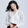 Giải phóng mặt bằng áo sơ mi trắng nữ dài tay mùa thu mới Hàn Quốc khí chất thời trang áo sơ mi nữ chuyên nghiệp - Áo sơ mi dài tay sơ mi trắng nữ