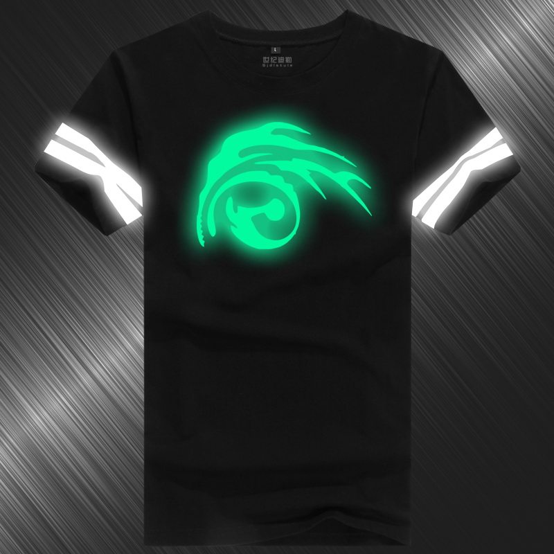 FateZeroStayNight令咒T恤saber动漫反夜发荧光纯棉短袖夏男衣服