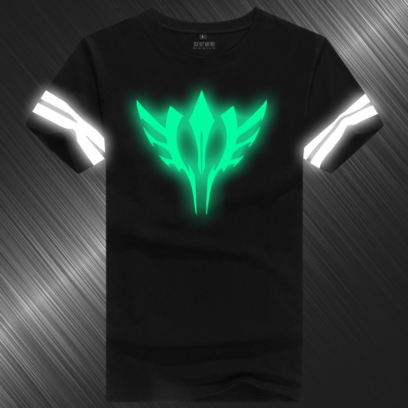 FateZeroStayNight令咒T恤saber动漫反夜发荧光纯棉短袖夏男衣服