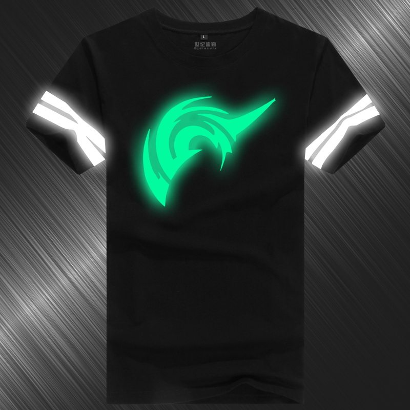 FateZeroStayNight令咒T恤saber动漫反夜发荧光纯棉短袖夏男衣服