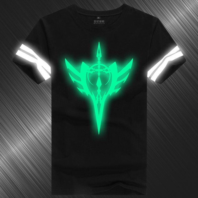 FateZeroStayNight令咒T恤saber动漫反夜发荧光纯棉短袖夏男衣服