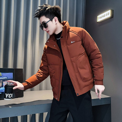 冬季潮牌羽绒棉服男款休闲痞帅立领短款棉袄2025新款男士冬装外套