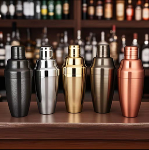 金质酒具国产仿YUKIWA传统不锈钢三段式摇酒壶调酒器雪克壶Shaker