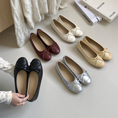 女低跟韩式 风蝴蝶结2026新款 小香风韩版 单鞋 休闲软底平底玛丽珍鞋