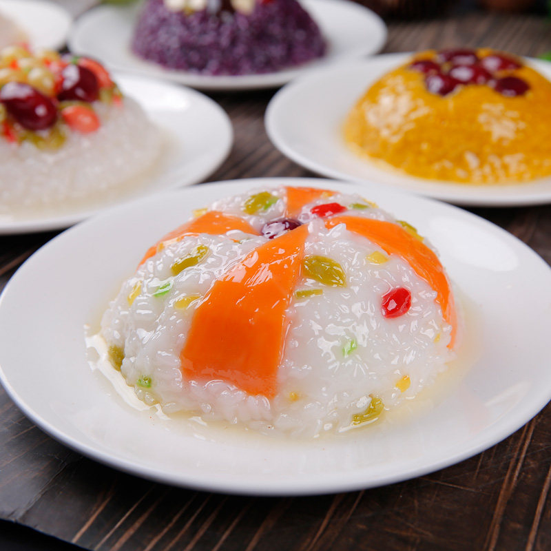 仿真菜品模型红枣南瓜糯米八宝甜饭饭店摆件假菜样品假食物米饭
