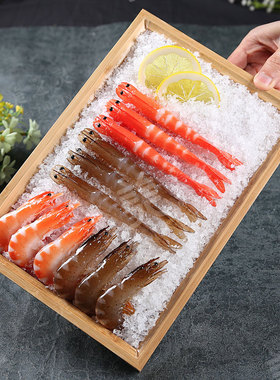 仿真虾模型假基围虾生熟海鲜食物