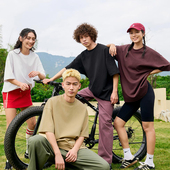 高品质重磅冰感爽滑潮牌落肩圆领短袖 印字南京 T恤班服广告文化衫