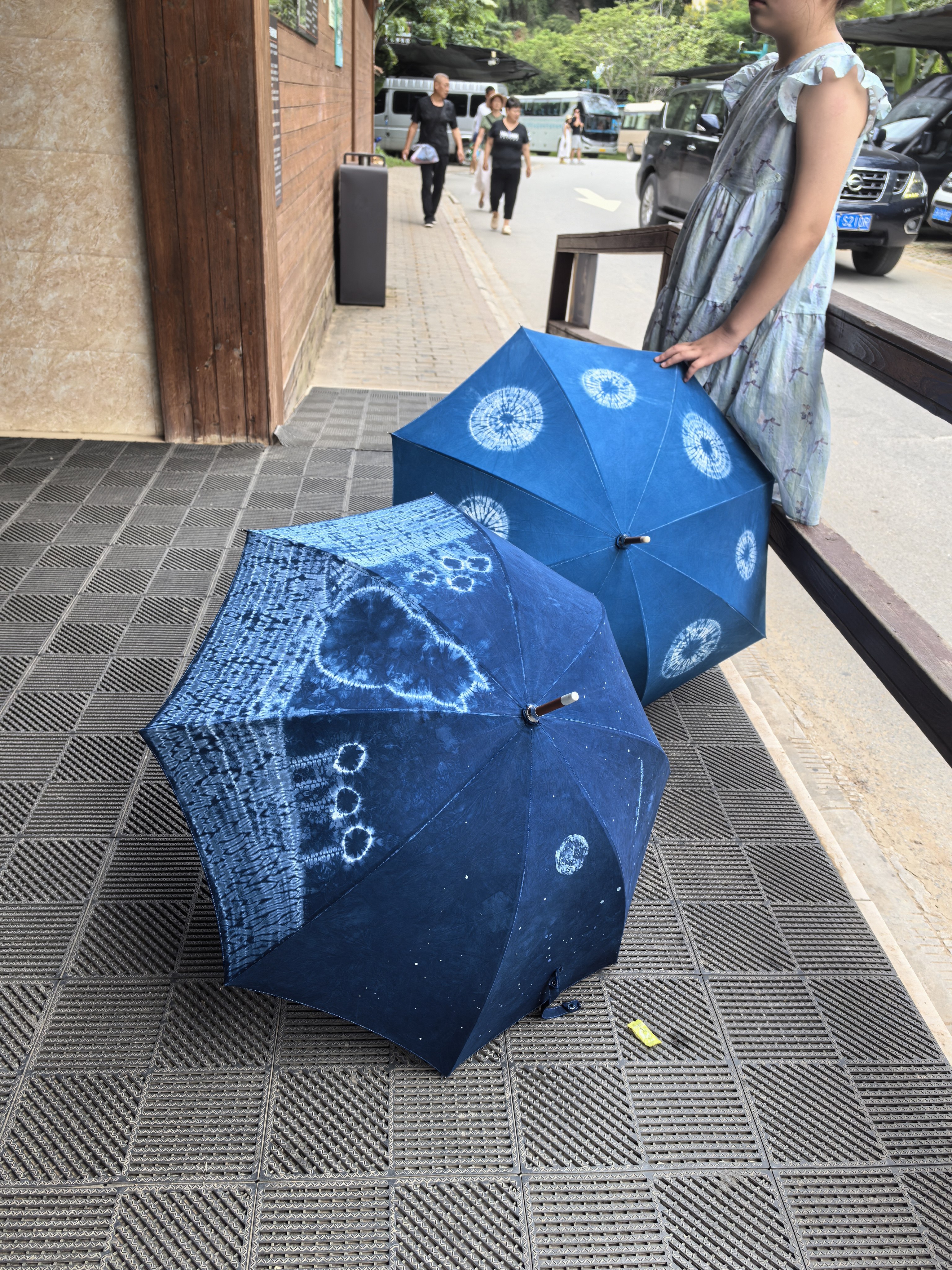 非遗手工扎染星空扎染雨伞晴雨两用遮阳伞送礼佳品旅游必备蓝染