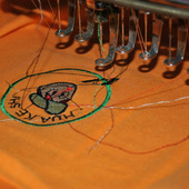 南京上海 绣图衣服刺绣 绣字加工公司活动logo定制绣花