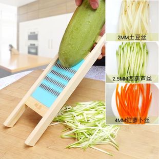实木框土豆丝擦丝器细丝刨丝器擦子洋芋插丝菜板粗丝刨丝器切丝器