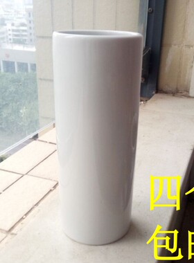 4个包邮陶瓷直筒圆柱水彩笔毛笔笔筒家居家用桌面摆设小花插花瓶
