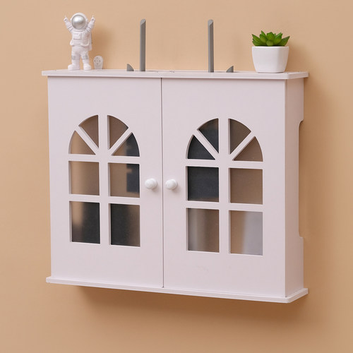 路由器收纳盒免打孔送无痕钉