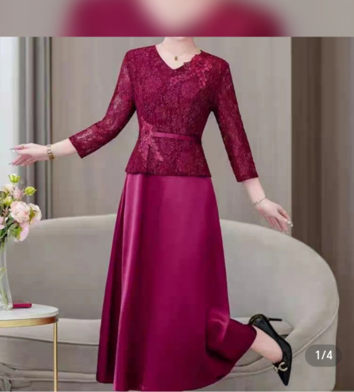 高档醋酸喜妈妈婚宴礼服结婚喜婆婆2025年新中式新款高贵年轻