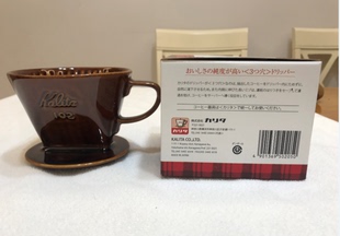 日本原装进口 卡利塔 Kalita 陶瓷手冲咖啡滤杯扇形梯形三孔 滤纸