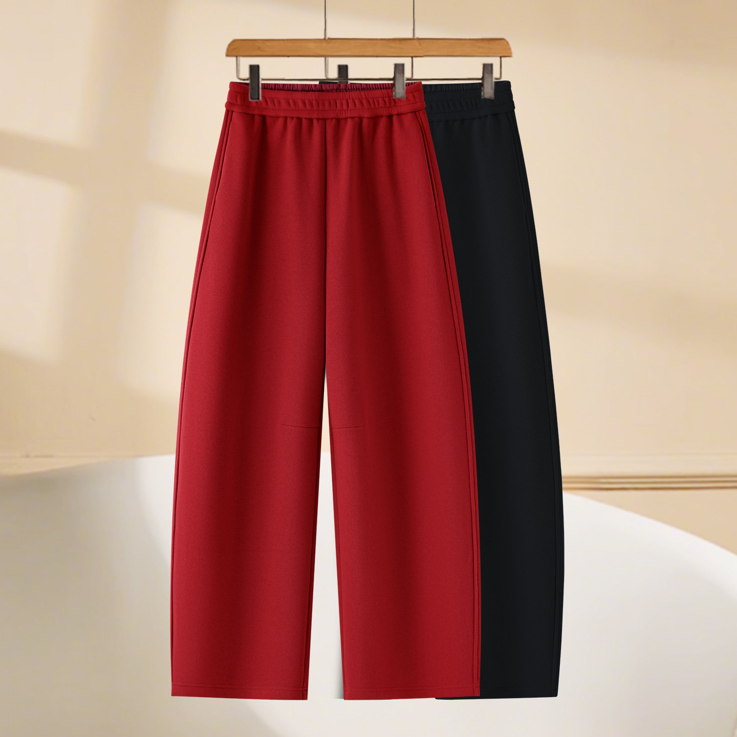 加绒阔腿弯刀裤女秋冬新款宽松阔腿裤垂感高腰显瘦休闲裤保暖卫裤,女装/女士精品,休闲裤,淘宝优惠券,粉丝福利购,淘宝优惠卷