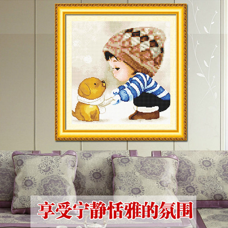 钻石画满钻全粘 新款魔方圆钻儿童卧室 男孩女孩卡通人物系列szx