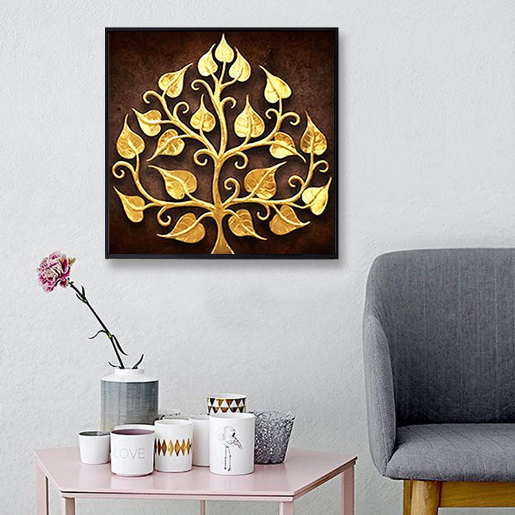 新款diy钻石绣菩提树钻石画圆钻钻石绣满钻十字绣手工自己贴钻画