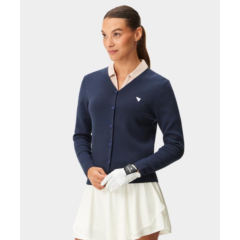 代购代购MACADE女士高尔夫针织开衫耐用织物舒适透气优雅设计易