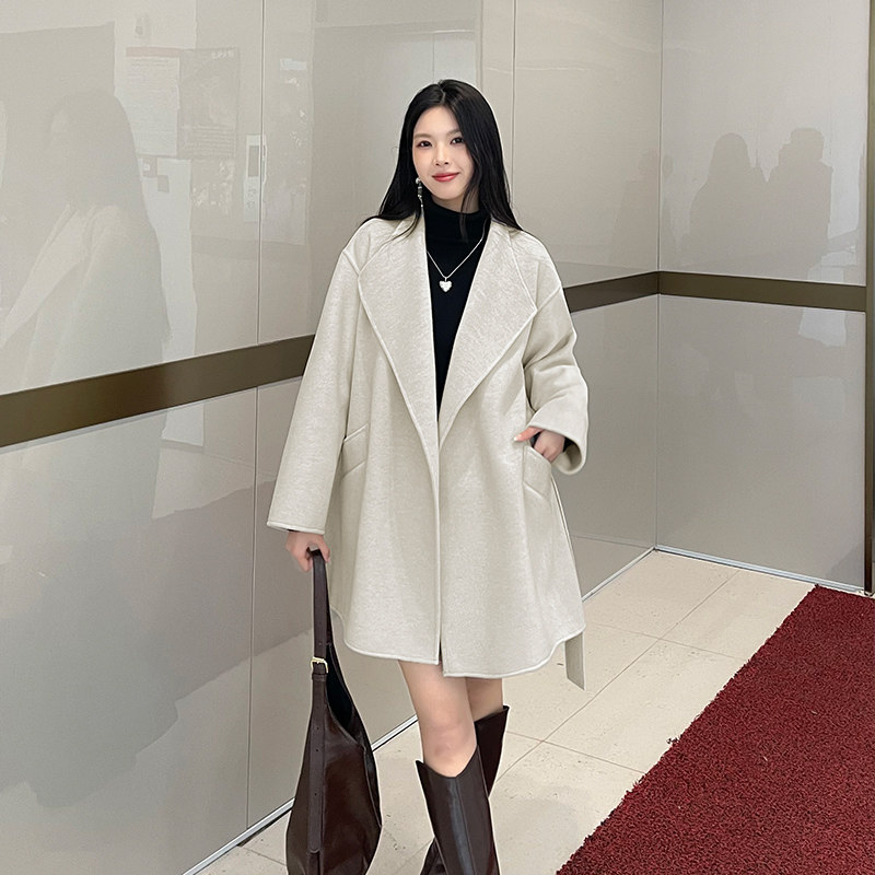 秋冬双面羊毛大衣呢子外套短款2026新款宽松毛呢大衣小个子大码,女装/女士精品,毛呢外套,淘宝优惠券,粉丝福利购,淘宝优惠卷