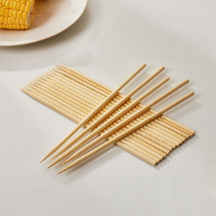 竹签5.0mm 20cm玉米签子大肉串菠萝块商用一次性粗竹签子烧烤用品